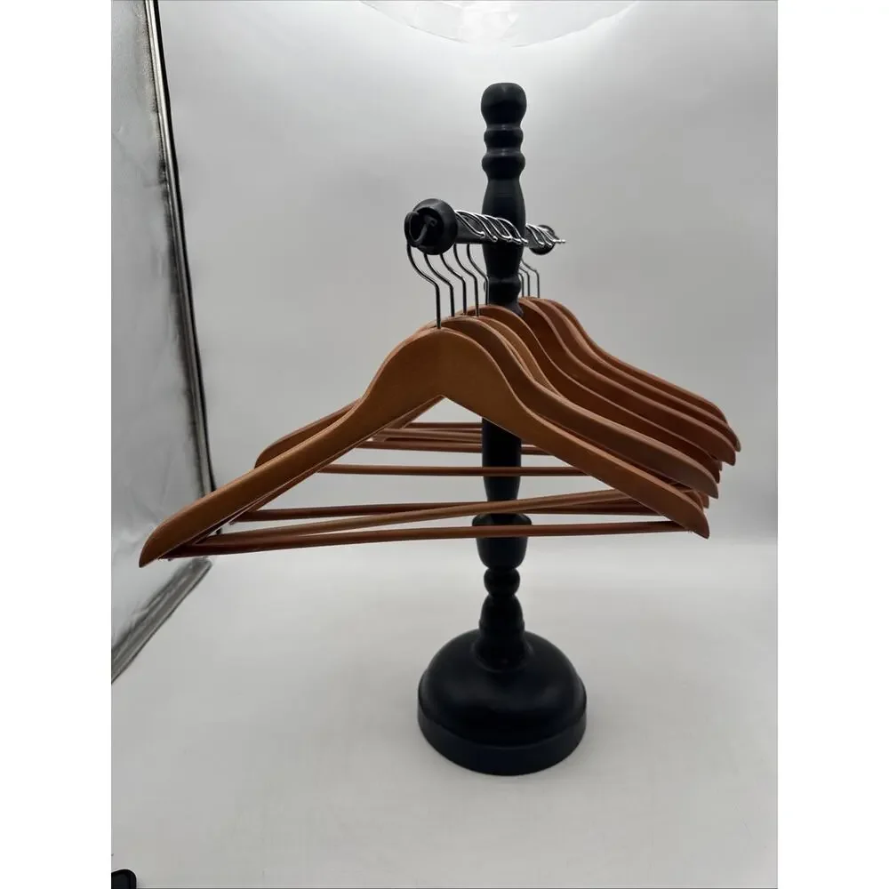 Lot Of 10 Beautiful Wood Hangers For Pants And Or Suits